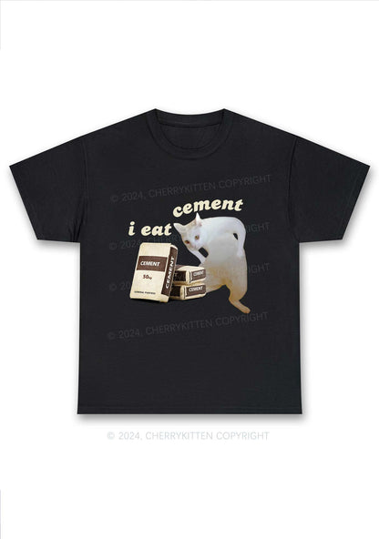 I Eat Cement Y2K Chunky Shirt Cherrykitten