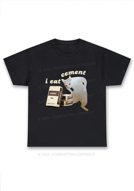 I Eat Cement Y2K Chunky Shirt Cherrykitten