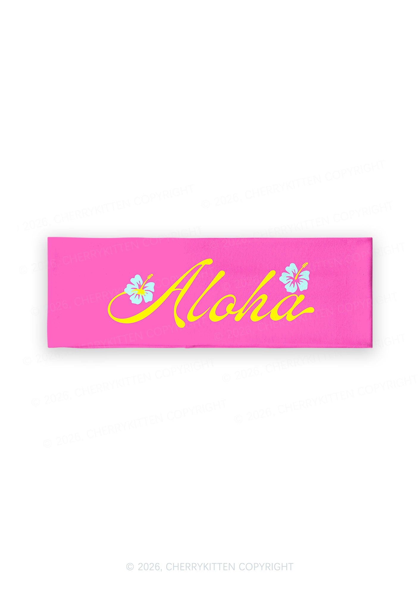 Aloha Hibiscus Y2K Print Headband Cherrykitten