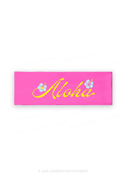 Aloha Hibiscus Y2K Print Headband Cherrykitten