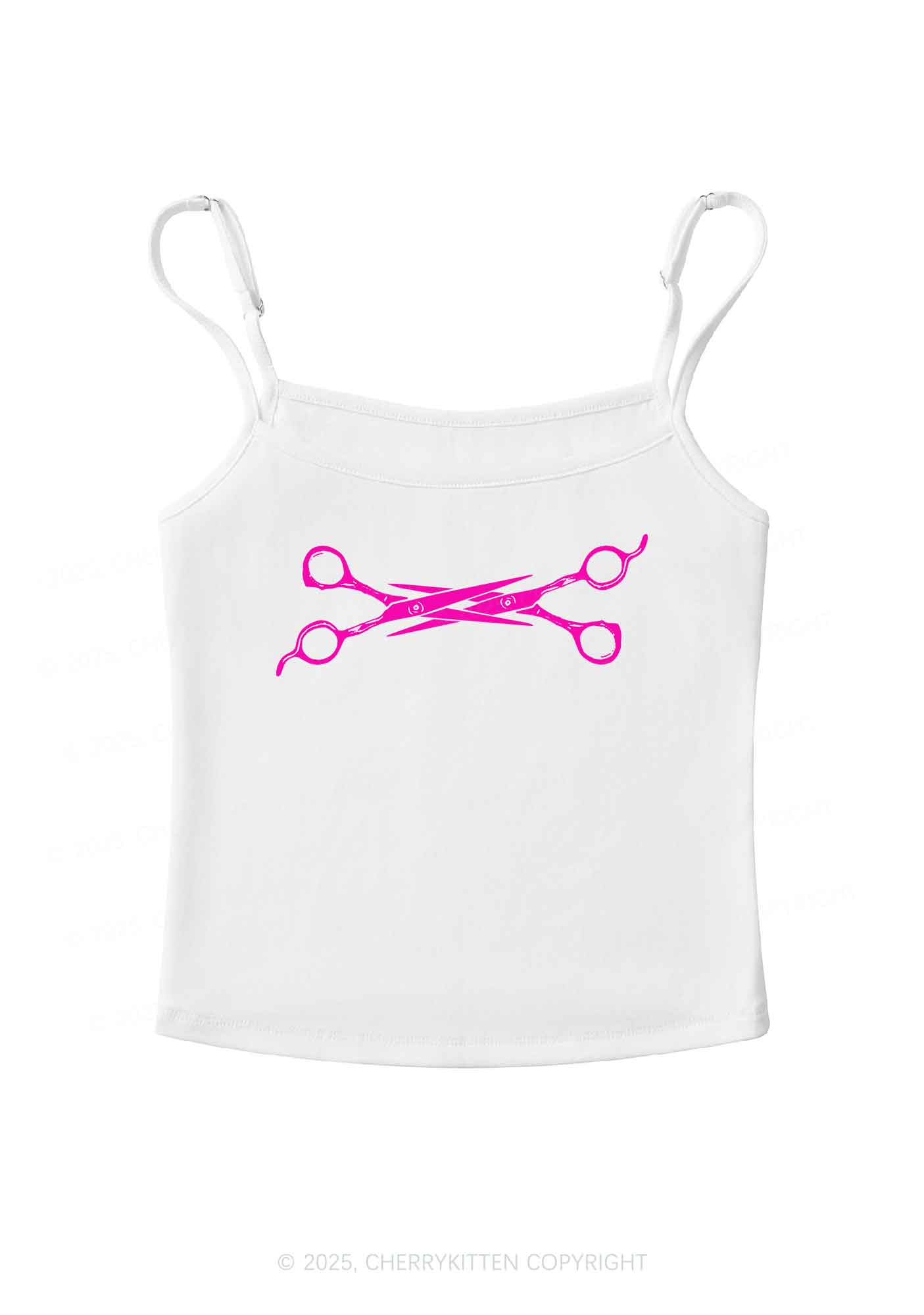 Pink Scissor Pride Y2K Spaghetti Strap Cami Cherrykitten