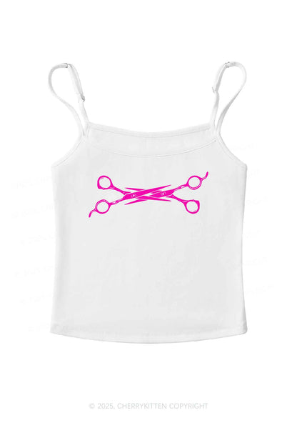 Pink Scissor Pride Y2K Spaghetti Strap Cami Cherrykitten
