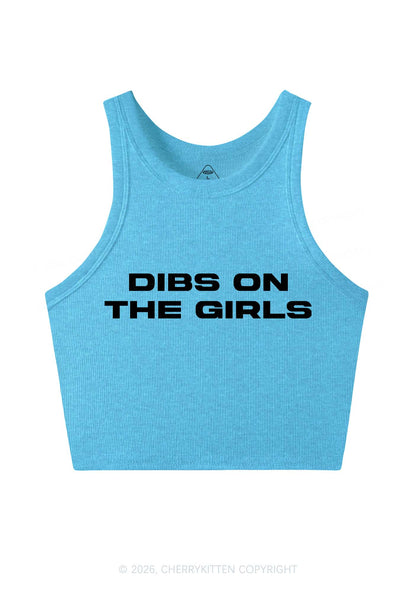 Dibs On The Girls Pride Y2K Crop Tank Top Cherrykitten