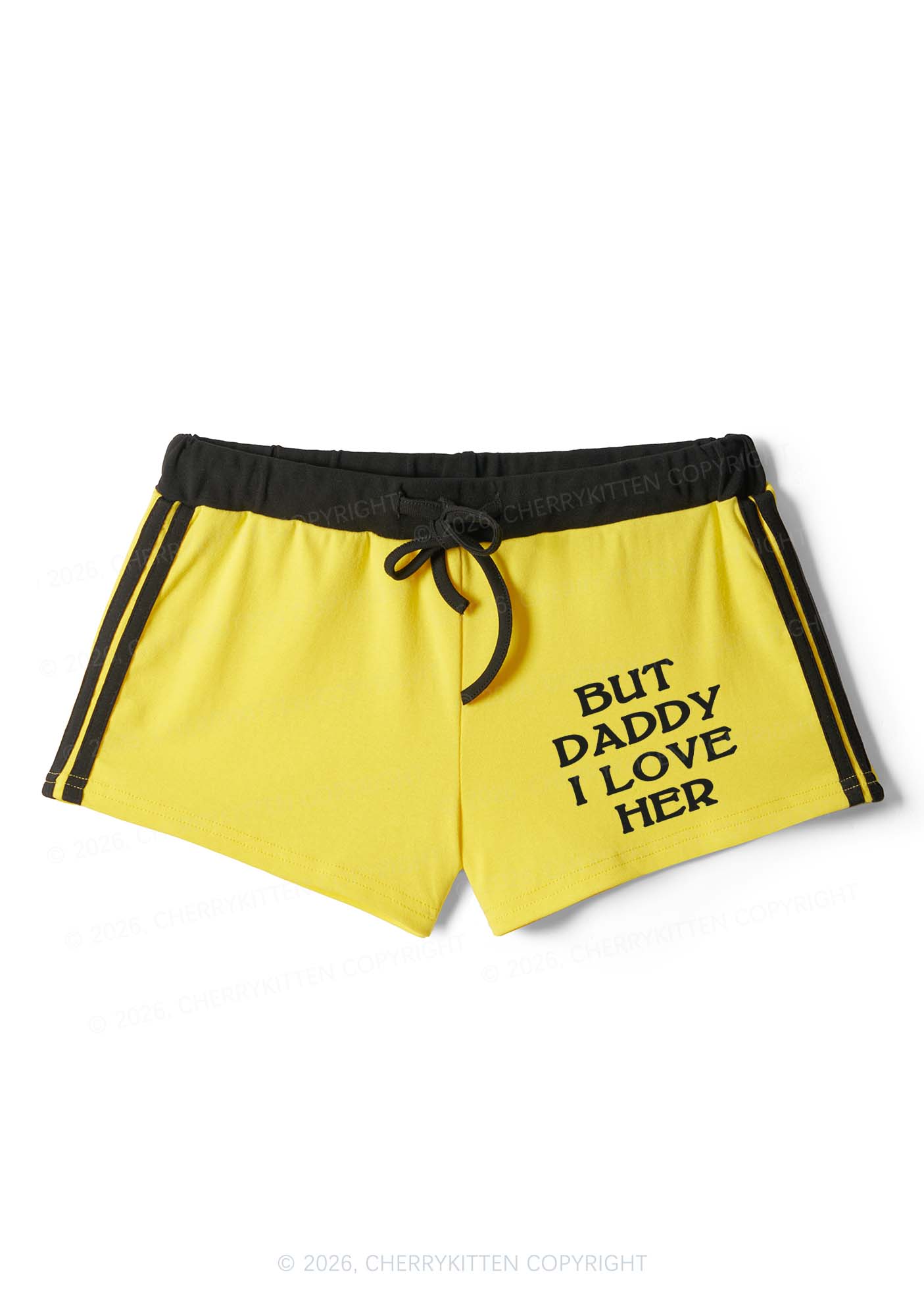 But Daddy I Love Her Pride Y2K Drawstring Mini Shorts Cherrykitten