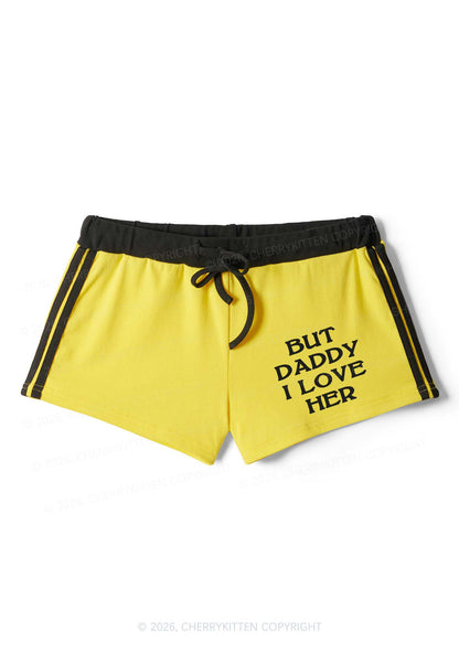 But Daddy I Love Her Pride Y2K Drawstring Mini Shorts Cherrykitten