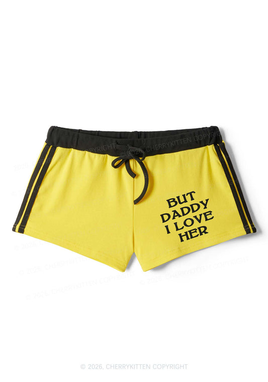 But Daddy I Love Her Pride Y2K Drawstring Mini Shorts Cherrykitten