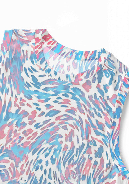 Trans Leopard Pride Y2K Mesh Muscle Tank Cherrykitten