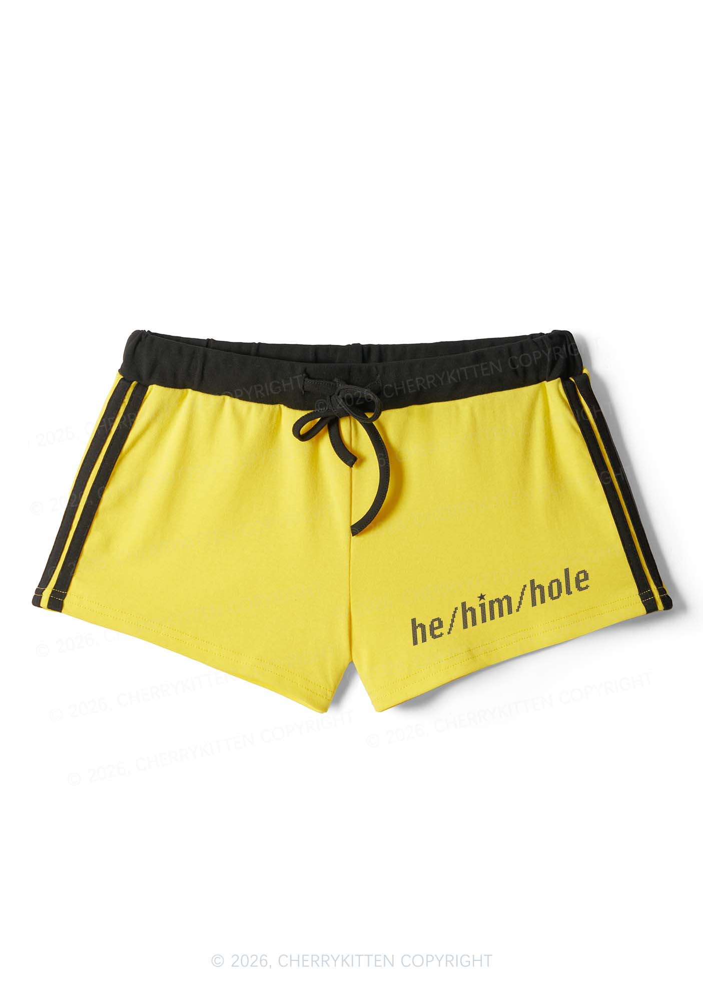 He Him Hole Pride Y2K Drawstring Mini Shorts Cherrykitten
