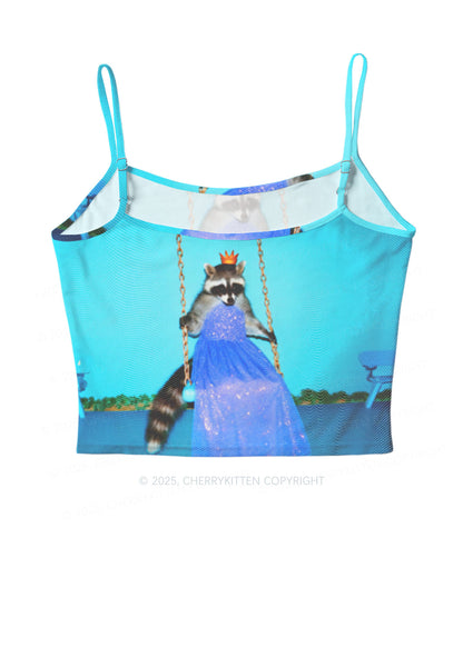 Princess Raccoon Y2K Mesh Cami Tank Cherrykitten