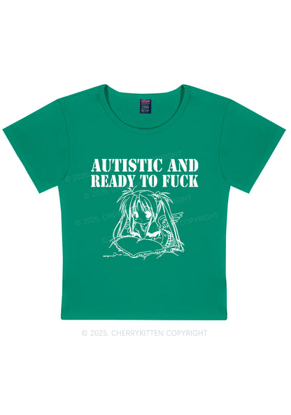 Autistic Ready To Fxxk Y2K Baby Tee Cherrykitten