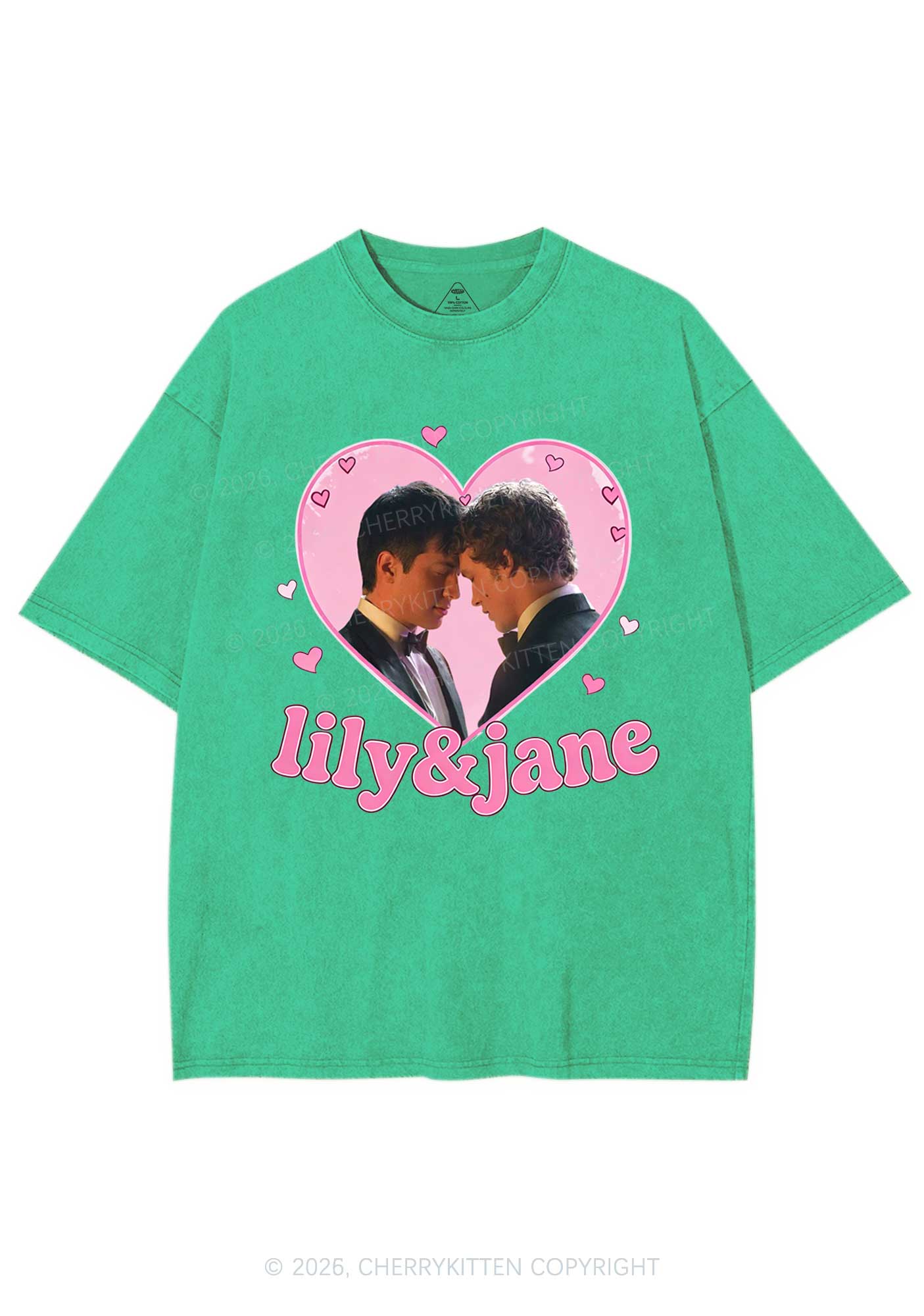 Lily And Jane HR Y2K Shirts Washed Tee Cherrykitten