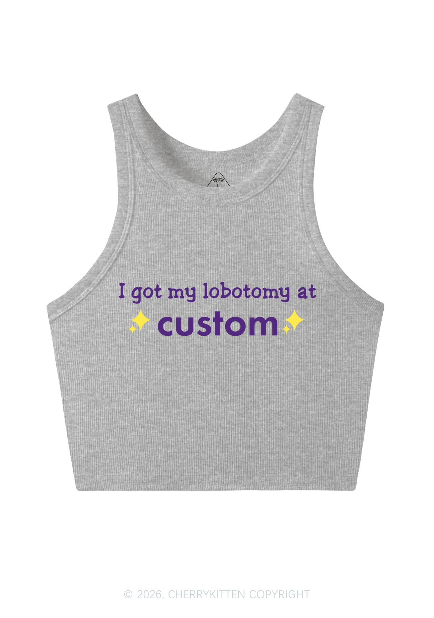 I Got My Lobotomy At Custom Y2K Crop Tank Top Cherrykitten