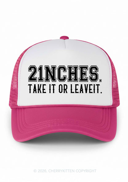 Take It Or Leave It Y2K Colorblock Trucker Hat Cherrykitten