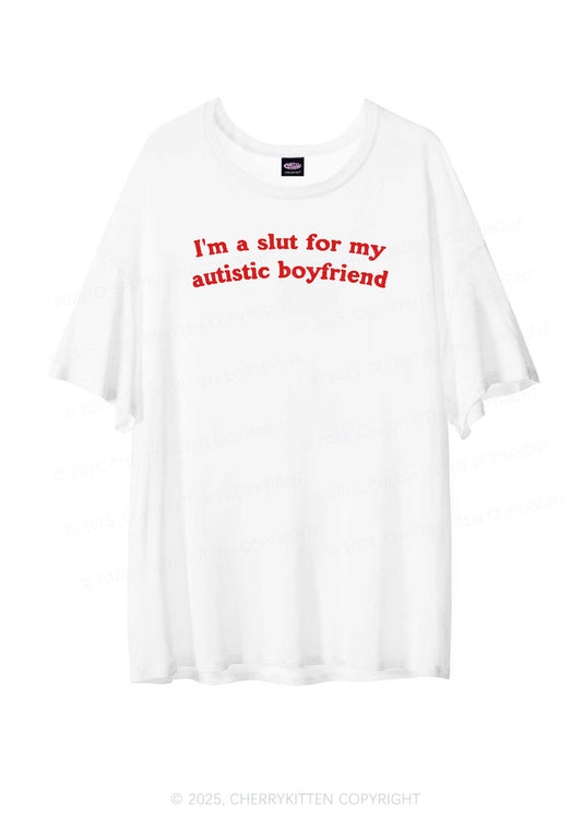 Slxt For My Autistic BF Y2K Sheer Boyfriend Tee Cherrykitten