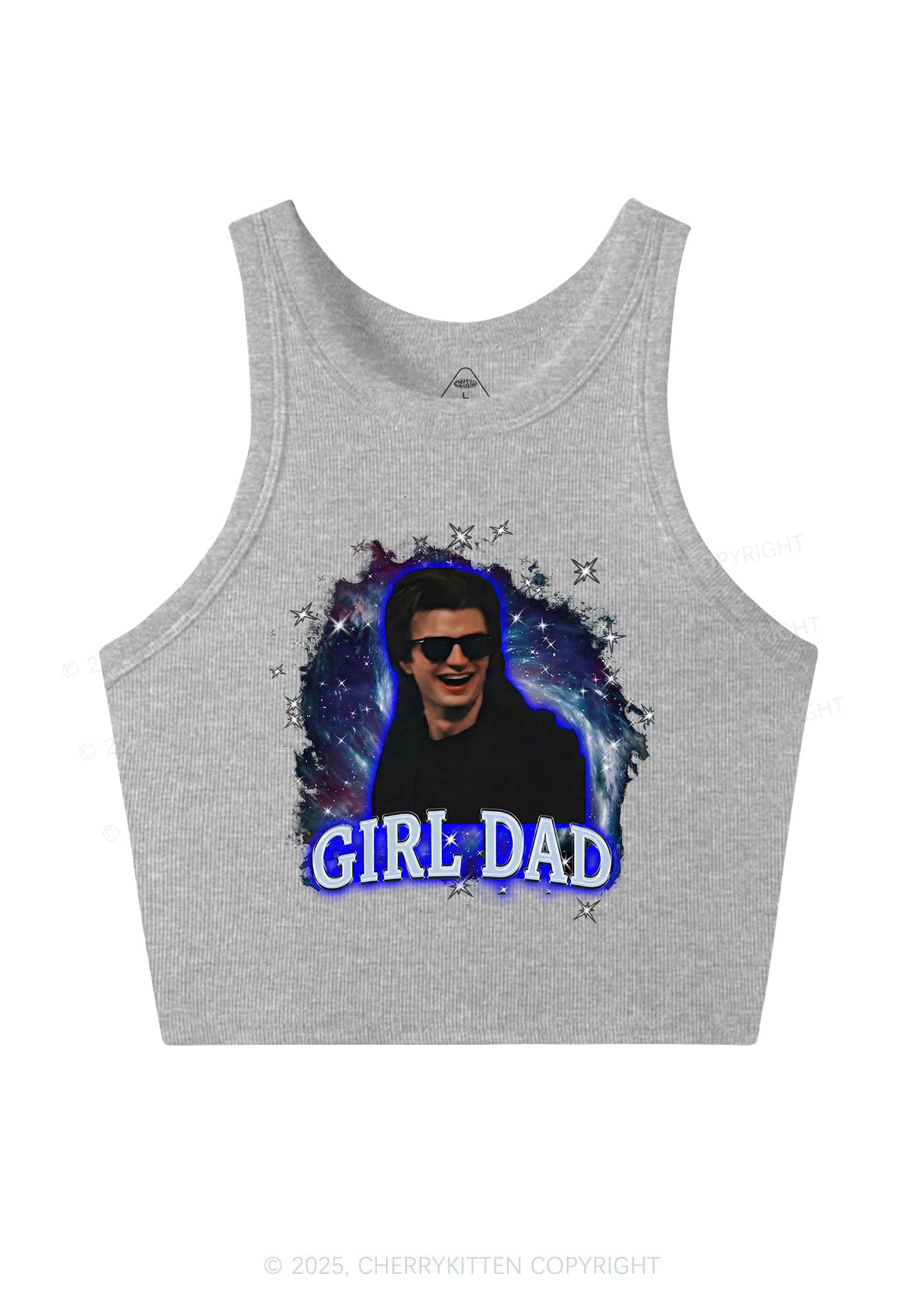 Girl Dad Starry Sky Y2K Crop Tank Top Cherrykitten