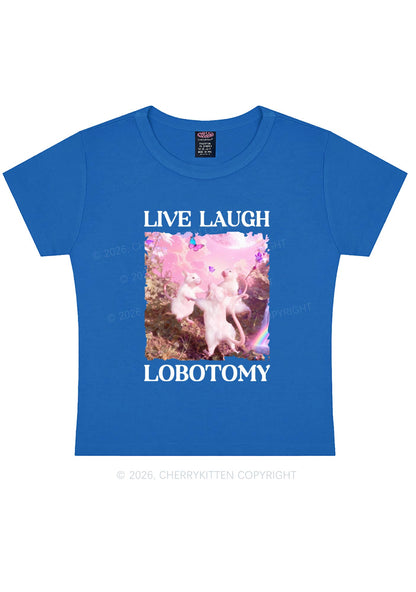 Live Laugh Lobotomy Rats Y2K Baby Tee Cherrykitten Art by OhStuffinell Taxidermy