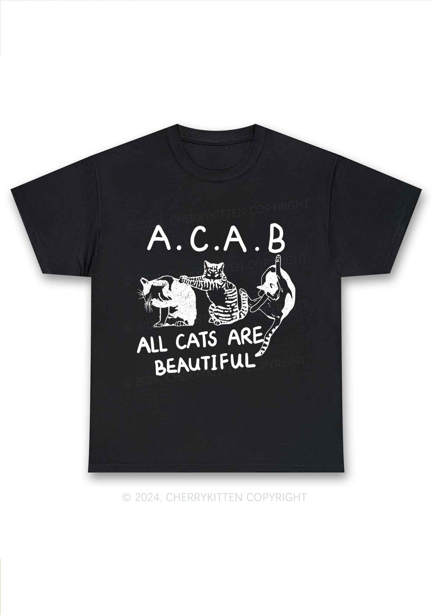 ACAB Cats Y2K Chunky Shirt Cherrykitten