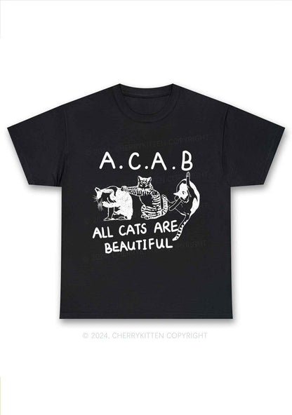 ACAB Cats Y2K Chunky Shirt Cherrykitten