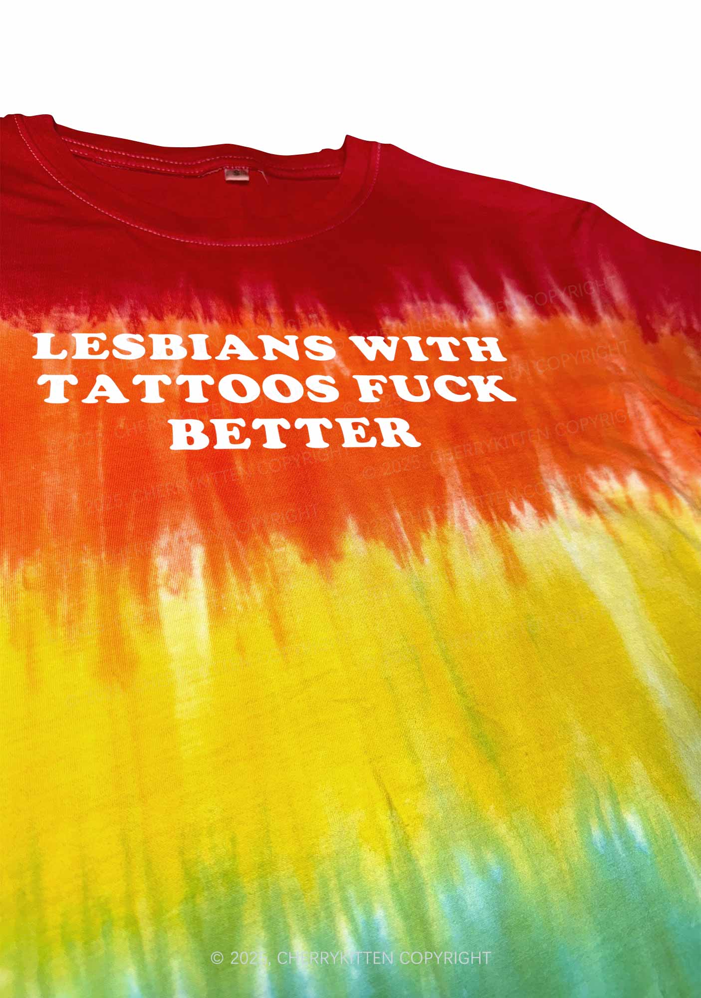 Lesbians With Tattoos Y2K Tie Dye Shirts Cherrykitten