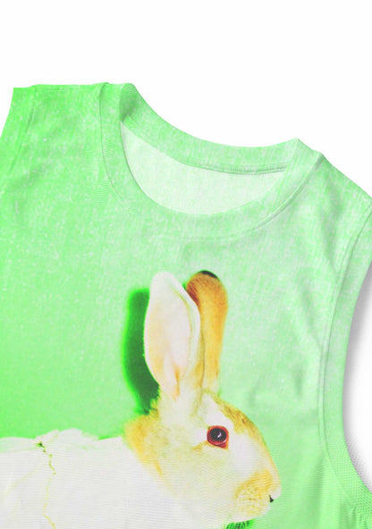 Red Eyed Rabbit Y2K Mesh Muscle Tank Cherrykitten