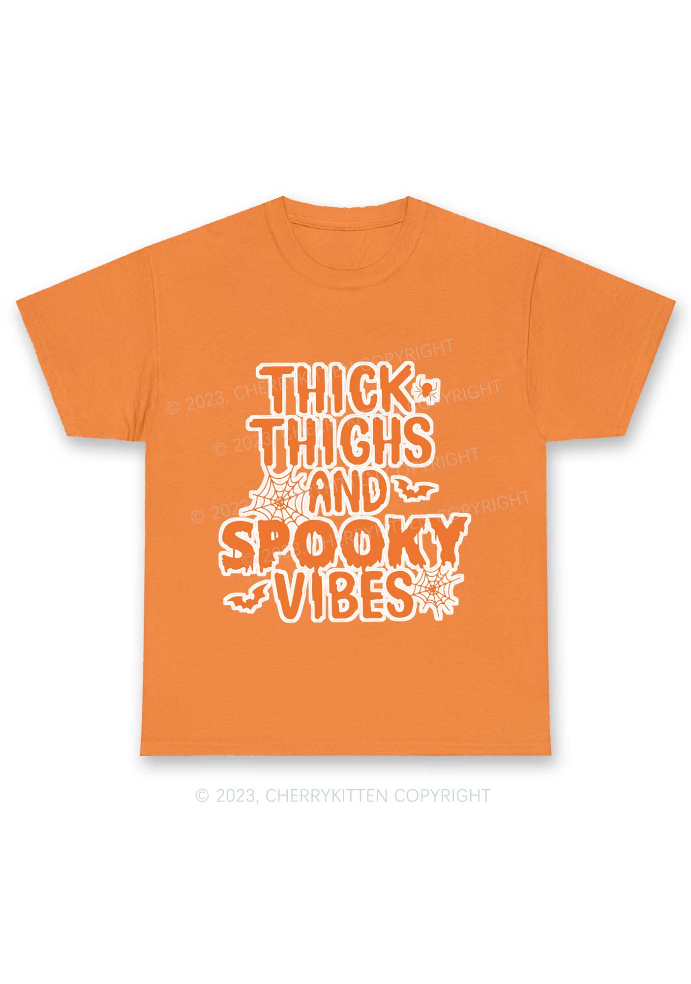 Bat Spider Spooky Vibes Halloween Chunky Shirt Cherrykitten
