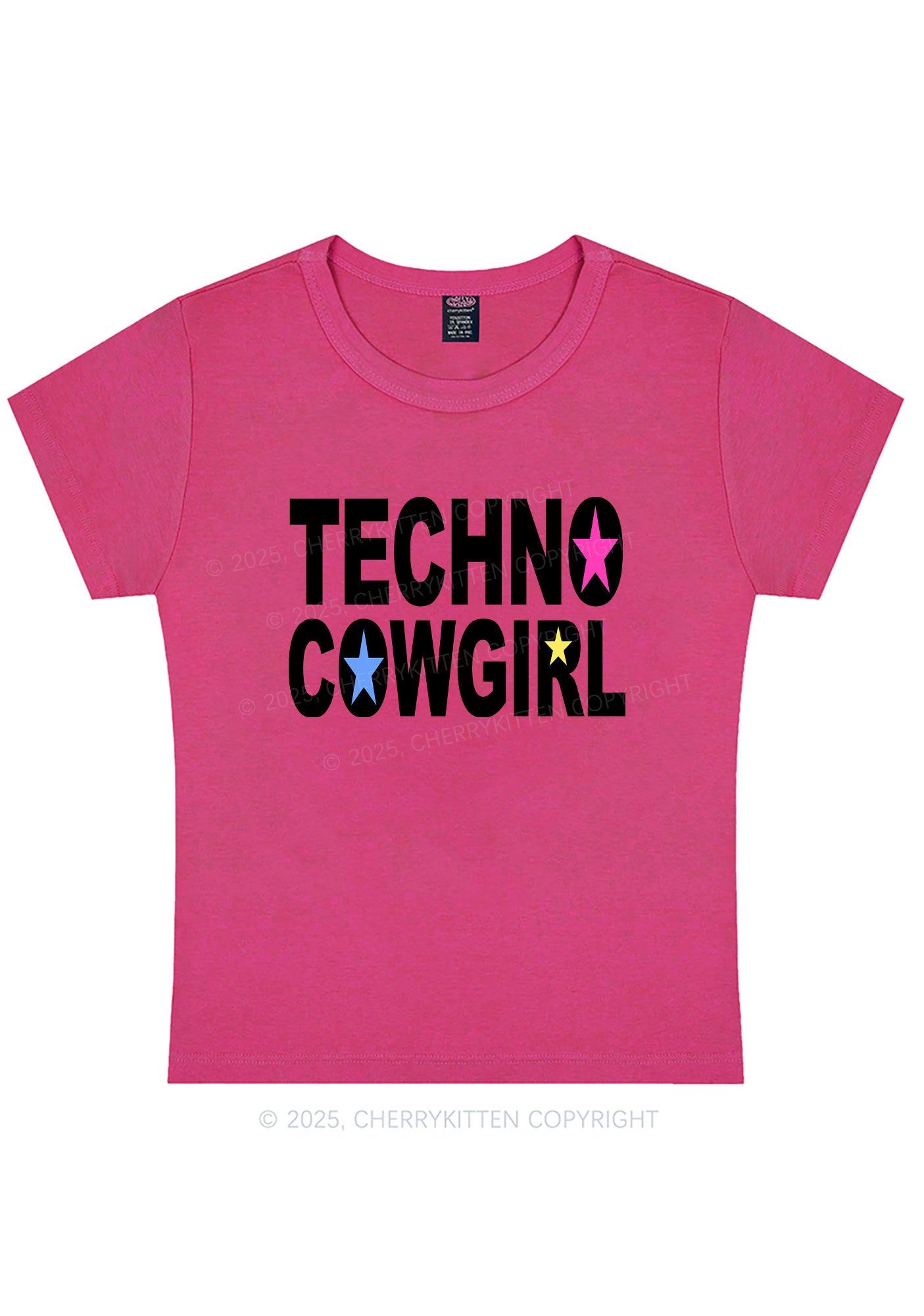 Techno Cowgirl Y2K Baby Tee Cherrykitten
