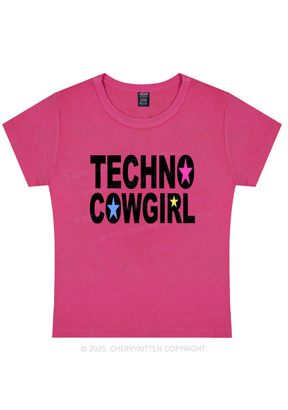 Techno Cowgirl Y2K Baby Tee Cherrykitten
