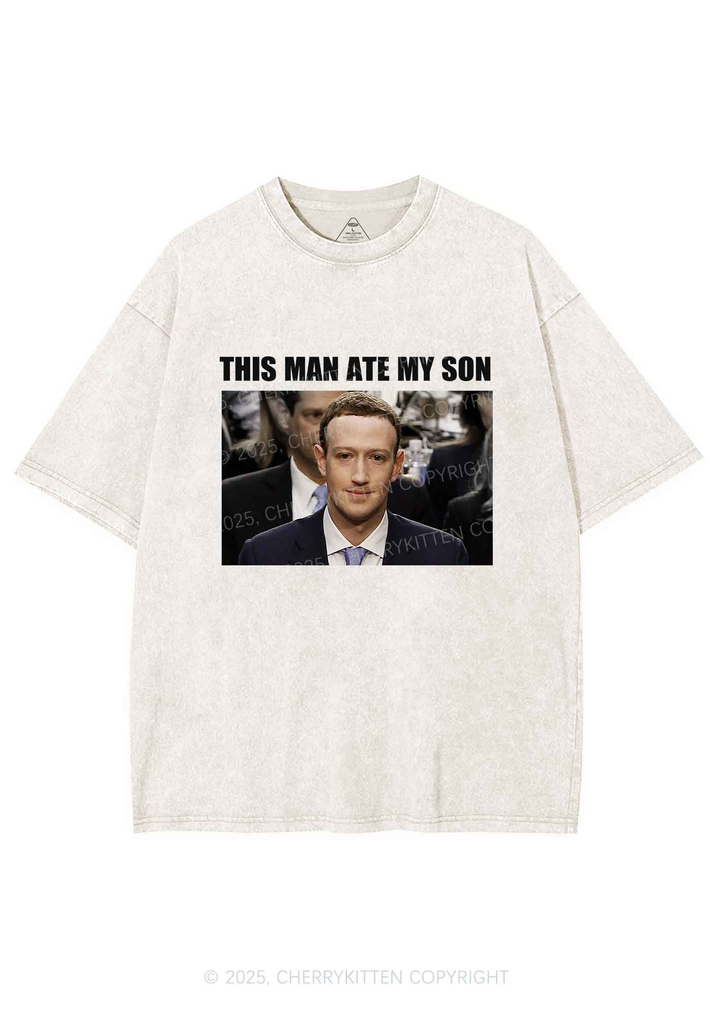 This Man Ate My Son Y2K Shirts Washed Tee Cherrykitten
