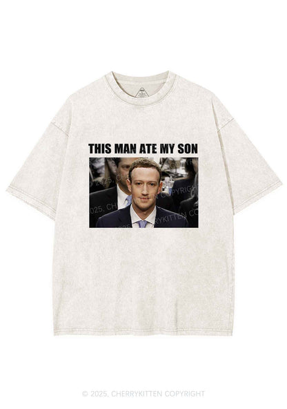 This Man Ate My Son Y2K Shirts Washed Tee Cherrykitten