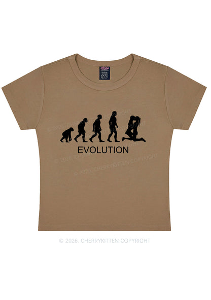 Lesbian Evolution Pride Y2K Baby Tee Cherrykitten
