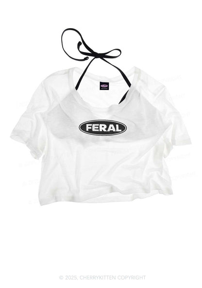 Feral Y2K Sheer Crop Tee Cherrykitten