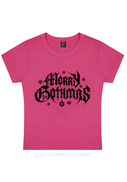 Merry Gothmas Y2K Baby Tee Cherrykitten