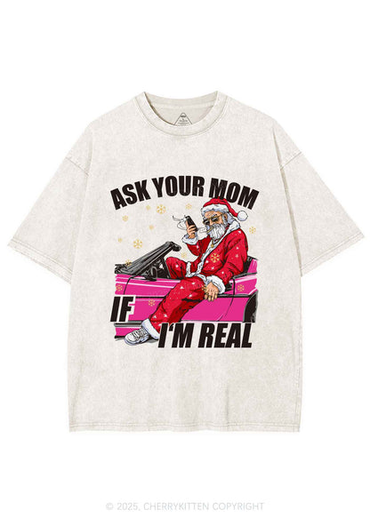 Christmas Ask Your Mom Y2K Shirts Washed Tee Cherrykitten