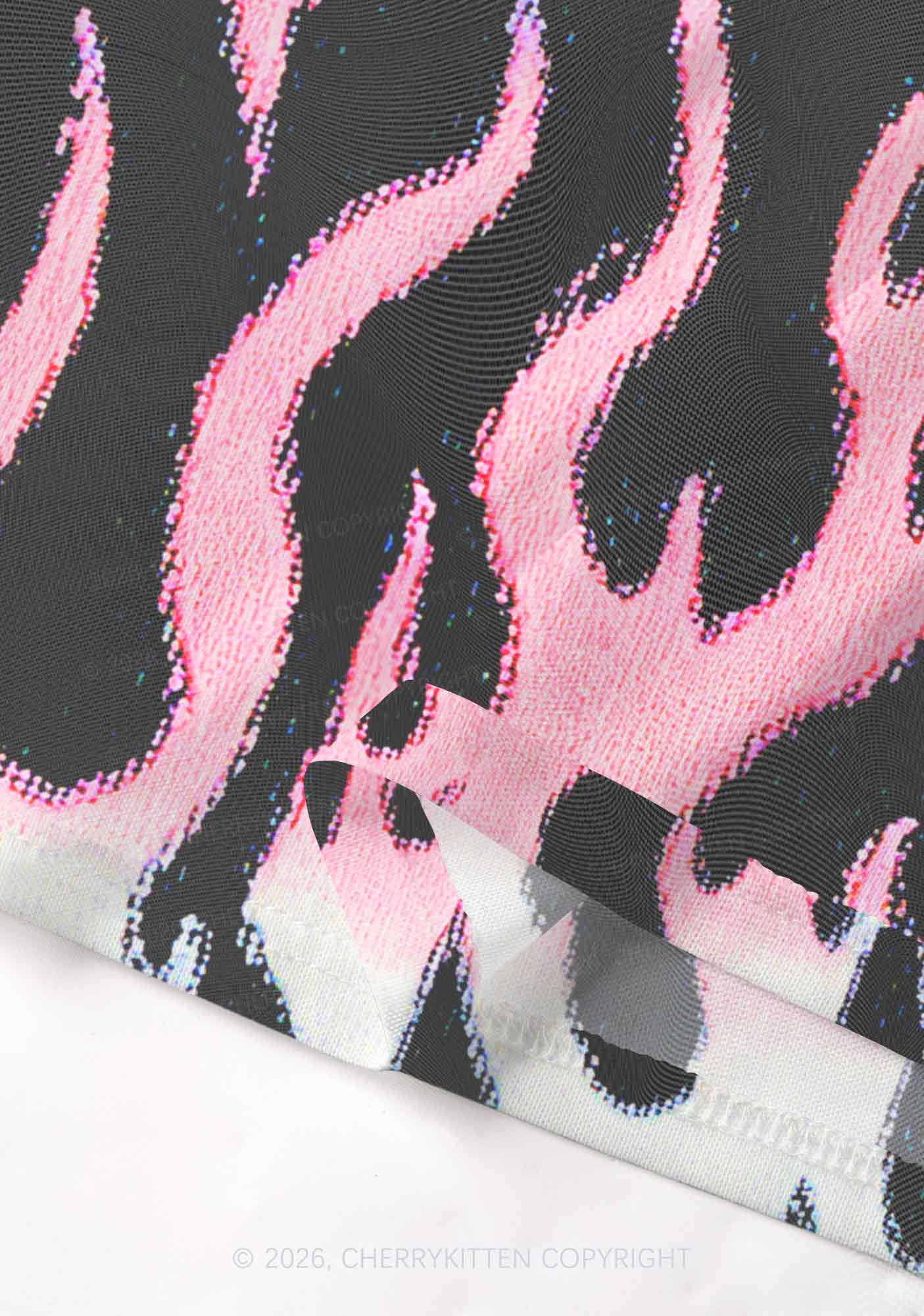 Trans Flame Pride Y2K Mesh Cami Tank Cherrykitten