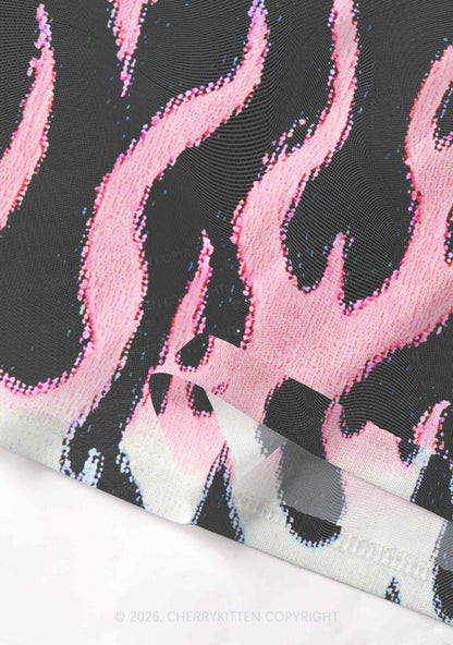 Trans Flame Pride Y2K Mesh Cami Tank Cherrykitten