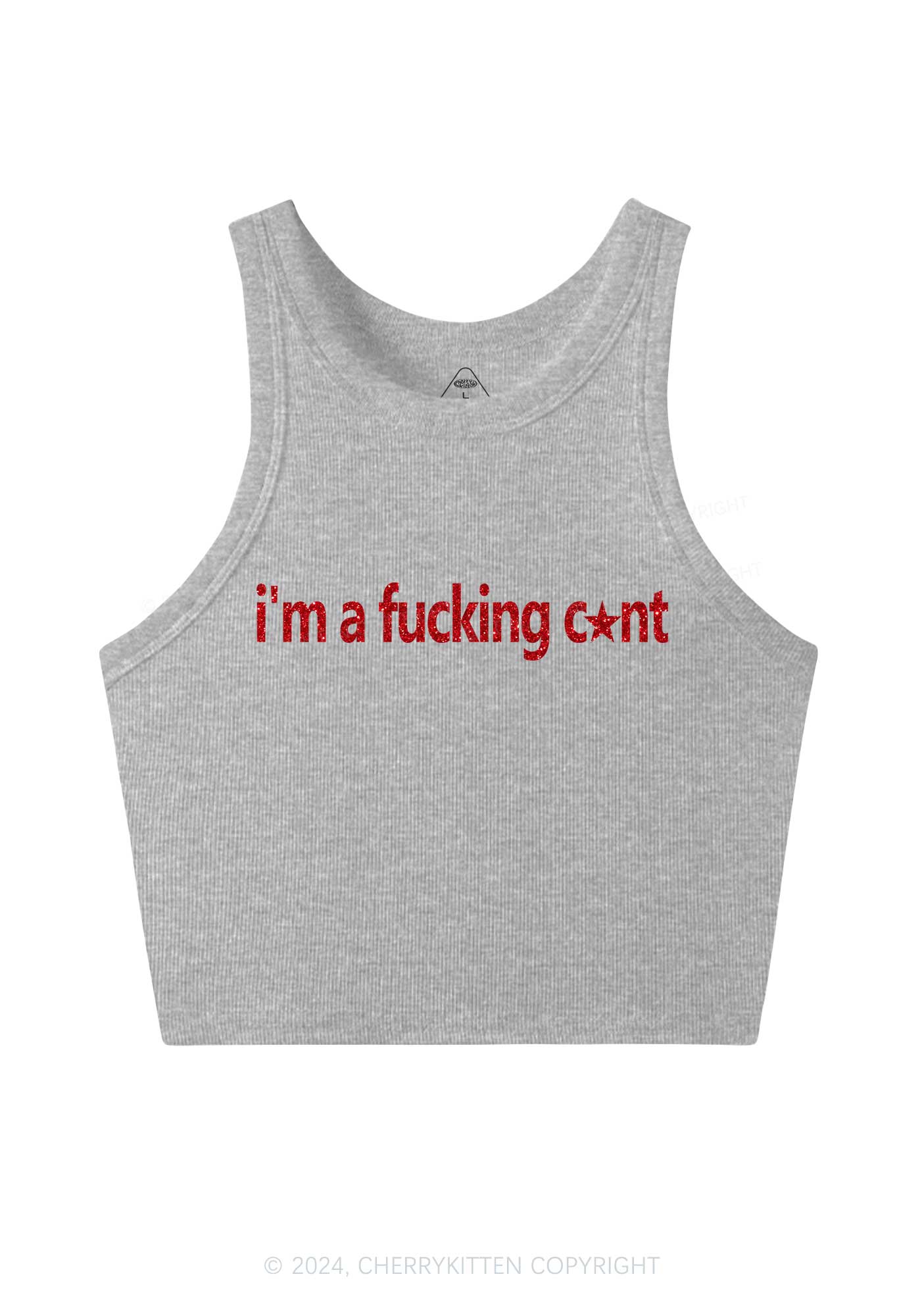 I'm A Fxxking Cxxt Y2K Crop Tank Top Cherrykitten