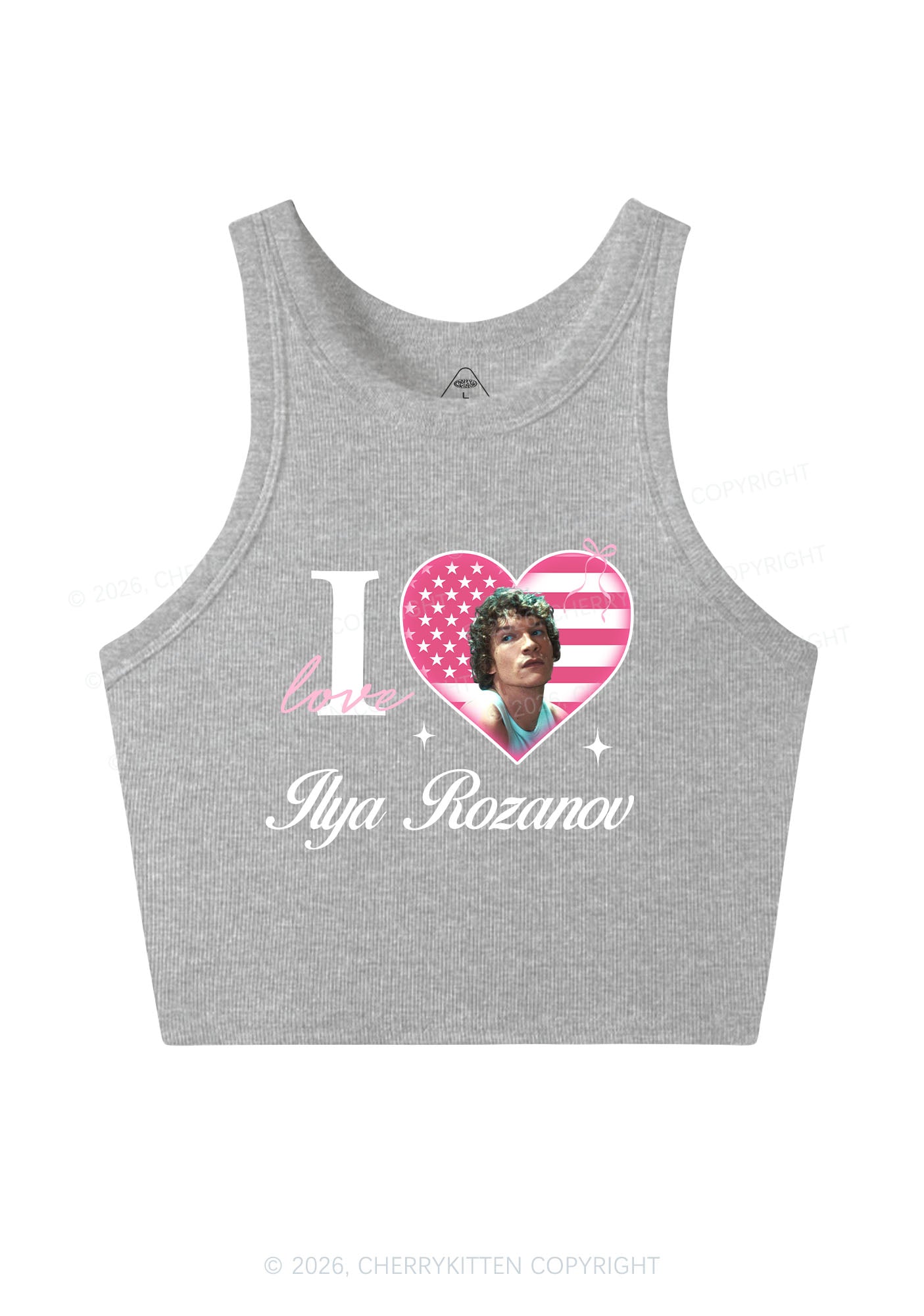 I Love IR HR Y2K Crop Tank Top Cherrykitten