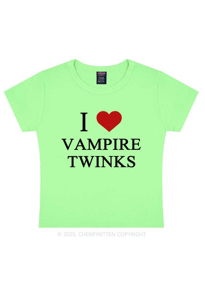I Love Vampire Twinks Y2K Baby Tee Cherrykitten