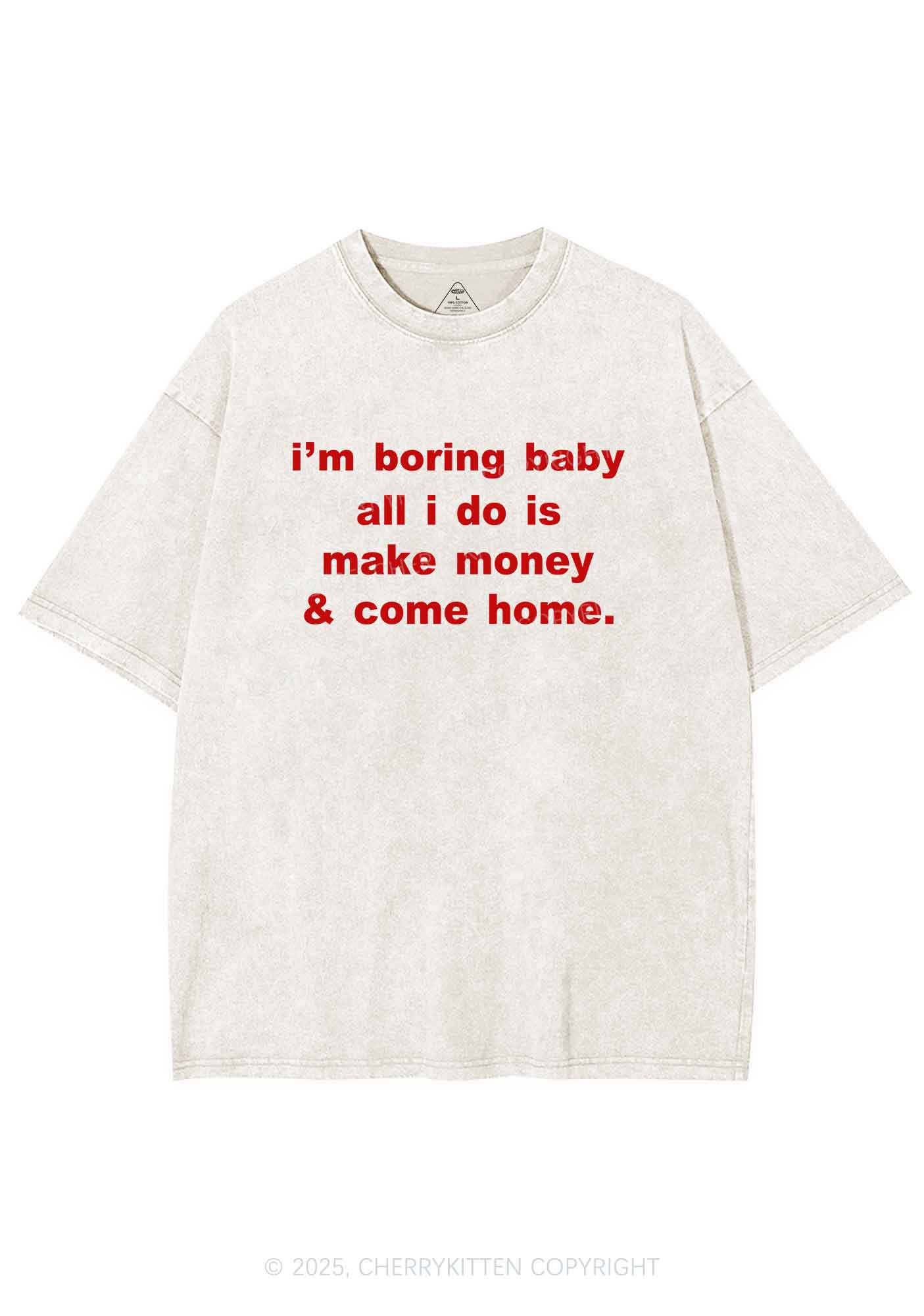 Im Boring Baby Y2K Washed Tee Cherrykitten