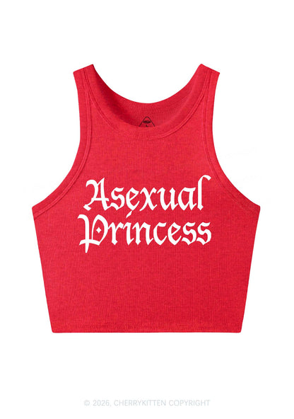Asexual Princess Pride Y2K Crop Tank Top Cherrykitten