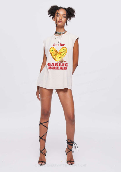 Slxt For Garlic Bread Y2K Washed Muscle Tank Cherrykitten