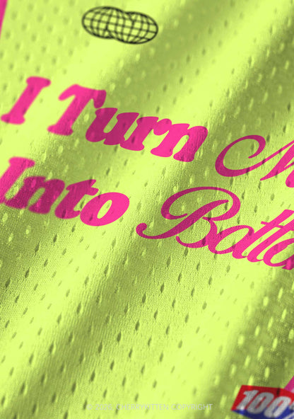 Lime Green Turn Mascs Into Bottoms Pride Y2K Sport Jersey Tank Cherrykitten
