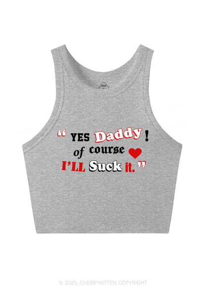Daddy Suck It Y2K Crop Tank Top Cherrykitten