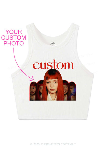 Custom Five Portraits Y2K Crop Tank Top Cherrykitten