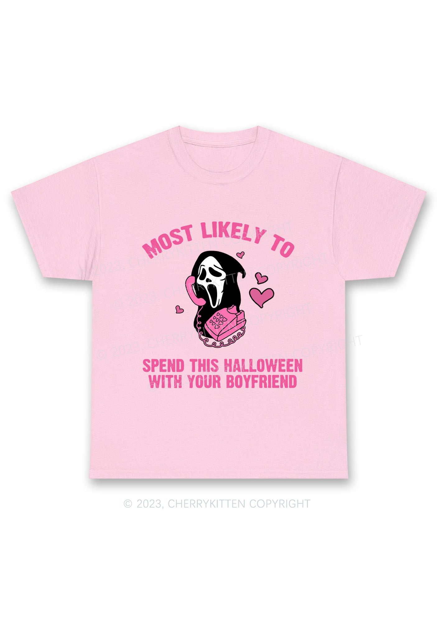 Most Likely 12 Pink Designs Halloween Chunky Shirt Cherrykitten