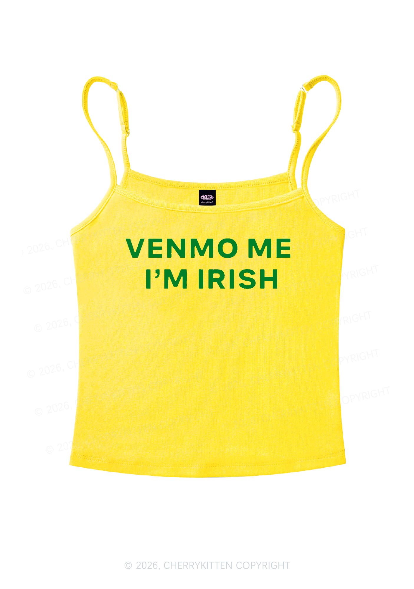 Venmo Me Im Irish St Patricks Y2K Spaghetti Strap Cami Cherrykitten