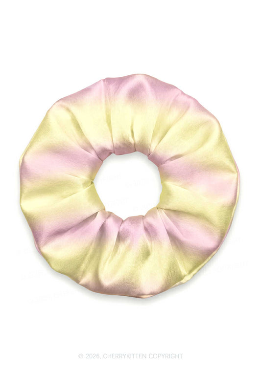 Pink Yellow Gradient Y2K Hair Scrunchie Cherrykitten
