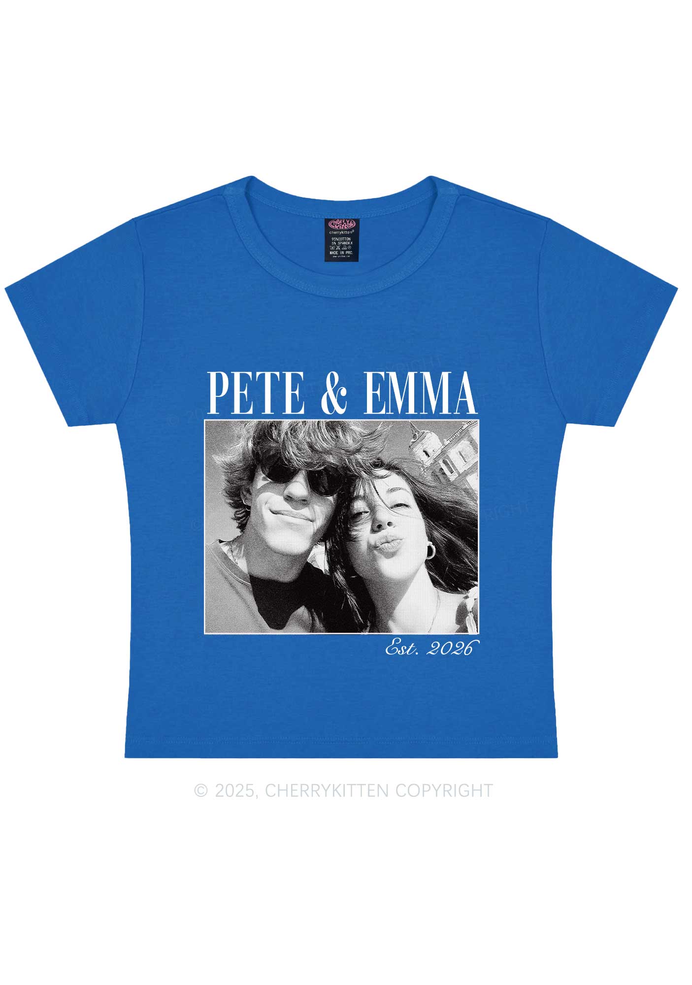 Custom Lover Photo Y2K Baby Tee Cherrykitten