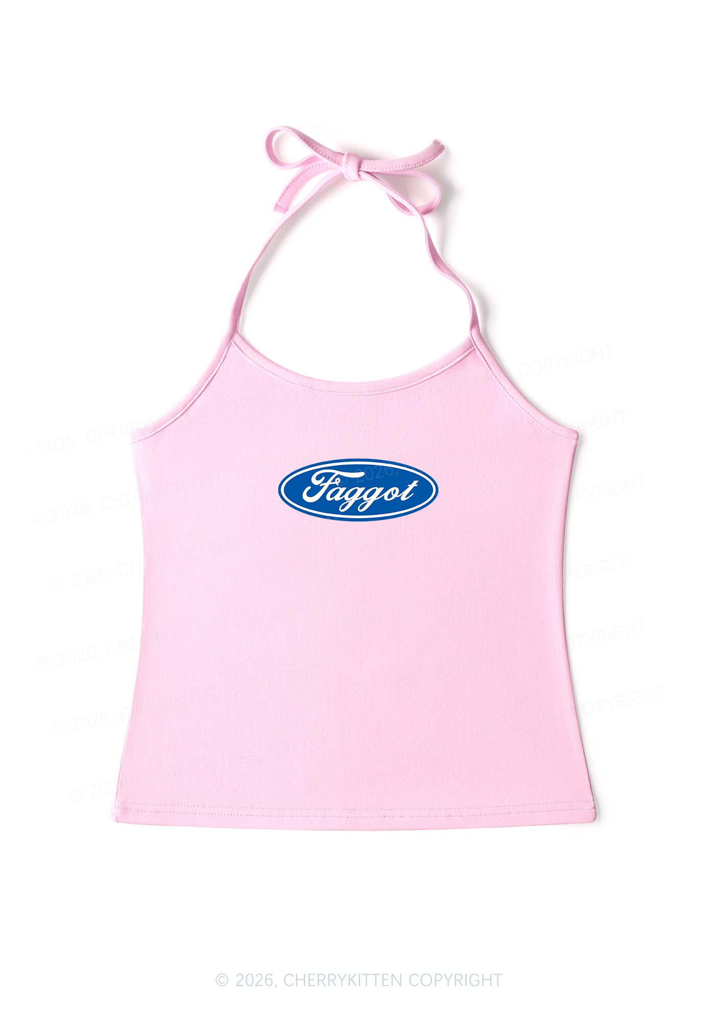 Faggot Pride Y2K Halter Neck Cami Cherrykitten
