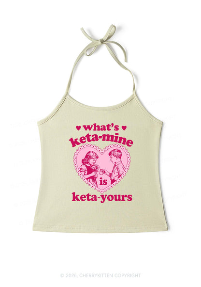 Whats Kxxamine Y2K Halter Neck Cami Cherrykitten